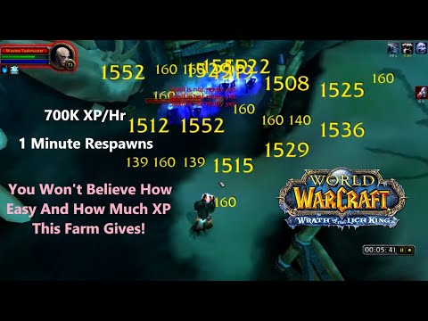 WotLK Death Knight INSANE Dragonblight AOE Leveling +700k XP/Hr (71-73)