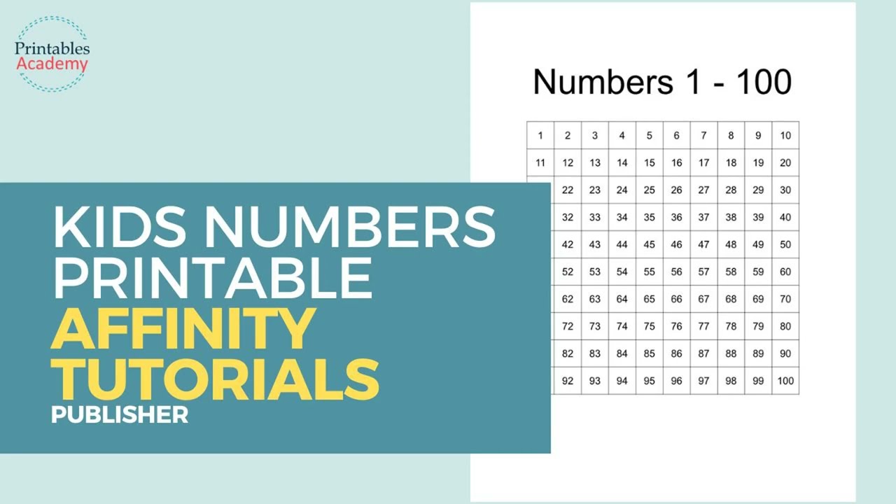 Make this Numbers 1-100 Printable