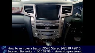 How to remove a Lexus LX570 Stereo (#2810 #2815)