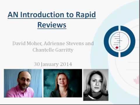 CCC Introduction to Rapid Reviews, the Different evidence, different synthesis series