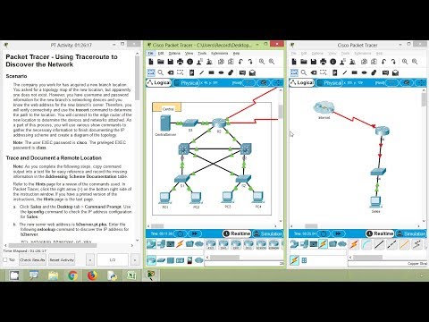Packet Tracer - Using Traceroute to Discover the Network