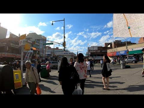 ⁴ᴷ Walking Tour of Main Street, Queens, NYC from Briarwood to Flushing [法拉盛] (GPS Overlay)