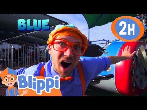 Blippi Visits A Theme Park and Learns Colors! | Blippi | Moonbug Kids - Color Time
