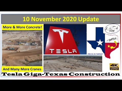 Tesla Gigafactory Texas 10 November 2020 Cyber Truck & Model Y Factory Construction Update (08:30AM)