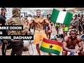Biggest Street Muscle Monsters In Ghana with Mike Odion | 2 Africans shirtless beast muscle show