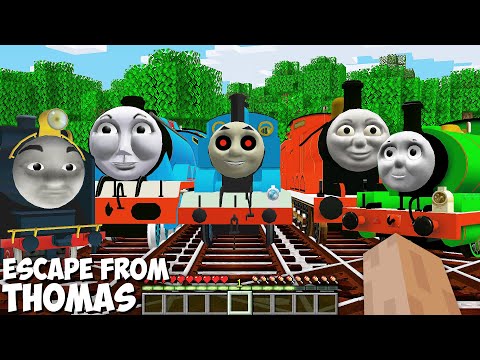 ESCAPE from THOMAS THE TANK ENGINE.EXE and FRIENDS with SONIC in Minecraft Gameplay - Coffin Meme