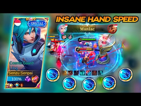 WTF DAMAGE & INSANE SPEED | LING FASTHAND GAMEPLAY 2022 - Mobile Legends