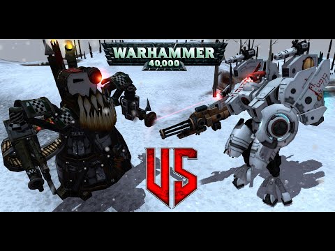 Ork Stompa vs Tau Riptide Battlesuit | Dawn of War - Definitive Edition Warhammer 40k | Unification