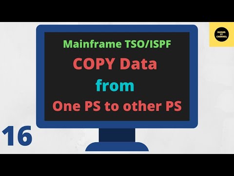 Mainframe Basics ISPF COPY DATA From One Dataset 0To Other Dataset - Part - 16