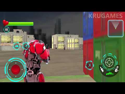 US Police Bike Robot: Flying Bike Shooting Games Android Gameplay