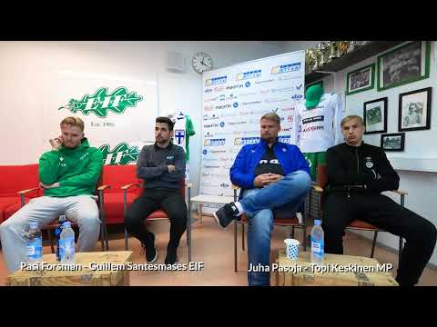 Presstillfälle efter matchen EIF MP 10102020