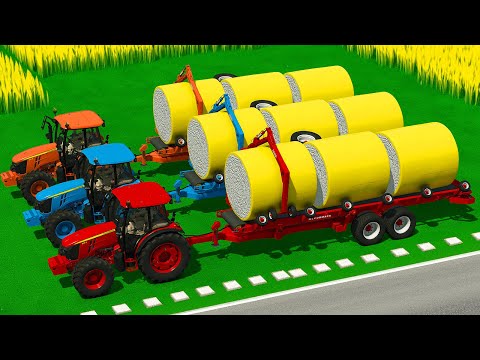 Massive Cotton Bales Transport with John Deere Tractors & Harvesters 🚜🌾 FS25