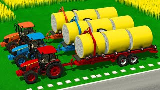 Massive Cotton Bales Transport with John Deere Tractors & Harvesters 🚜🌾 FS25