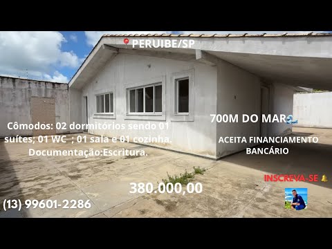 Casa a 700 metros do mar em Peruíbe São Paulo terreno grande e próximo a comércios 13996012286