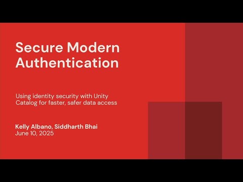 Watch: Using Identity Security With Unity Catalog for Faster, Safer Data Access