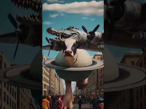 Bombardero cocodrilo + La Vaca Saturnita #Italian brainrot#Bombardero cocodrilo#La Vaca Saturnita