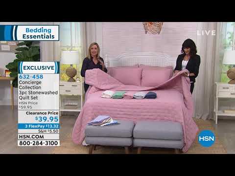 Concierge Collection 3piece Stonewashed Quilt Set