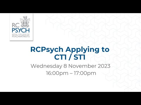 Applying to CT1/ST1 webinar – 8 November 2023