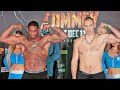 JARED ANDERSON VS OLEKSANDR TESLENKO - FULL WEIGH IN AND FACE OFF | LOMACHENKO VS COMMEY