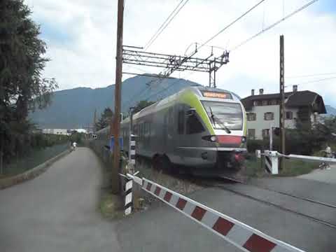 05.05.2018. TRENO REGIONALE ETR 170 FLIRT SAD IN TRANSITO A PONTE ADIGE (BZ).