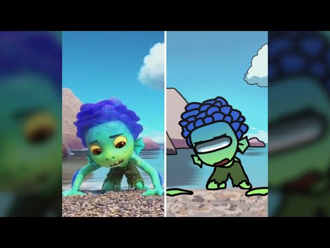 Among Us Luca Transformes Into Human | Disney Luca Edit Pixar