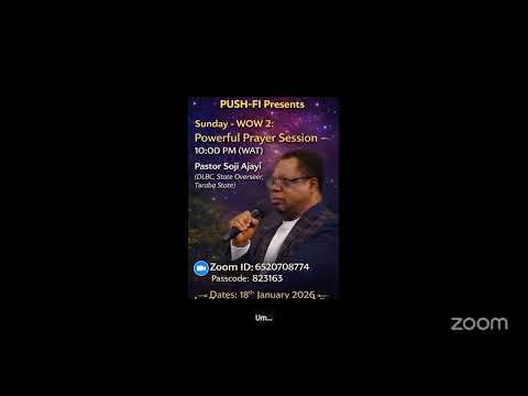 PUSH Weekend of Wonders (WOW) Day 2 Sunday 18th Jan.  2026