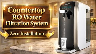 SimPure Y7P-BW 5 Stage Countertop RO Water Filtration System - Zero Installation