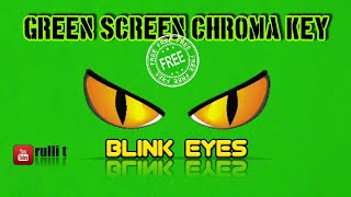 Green Screen HD [1080p] - BLINK EYES animation 🔊 sound