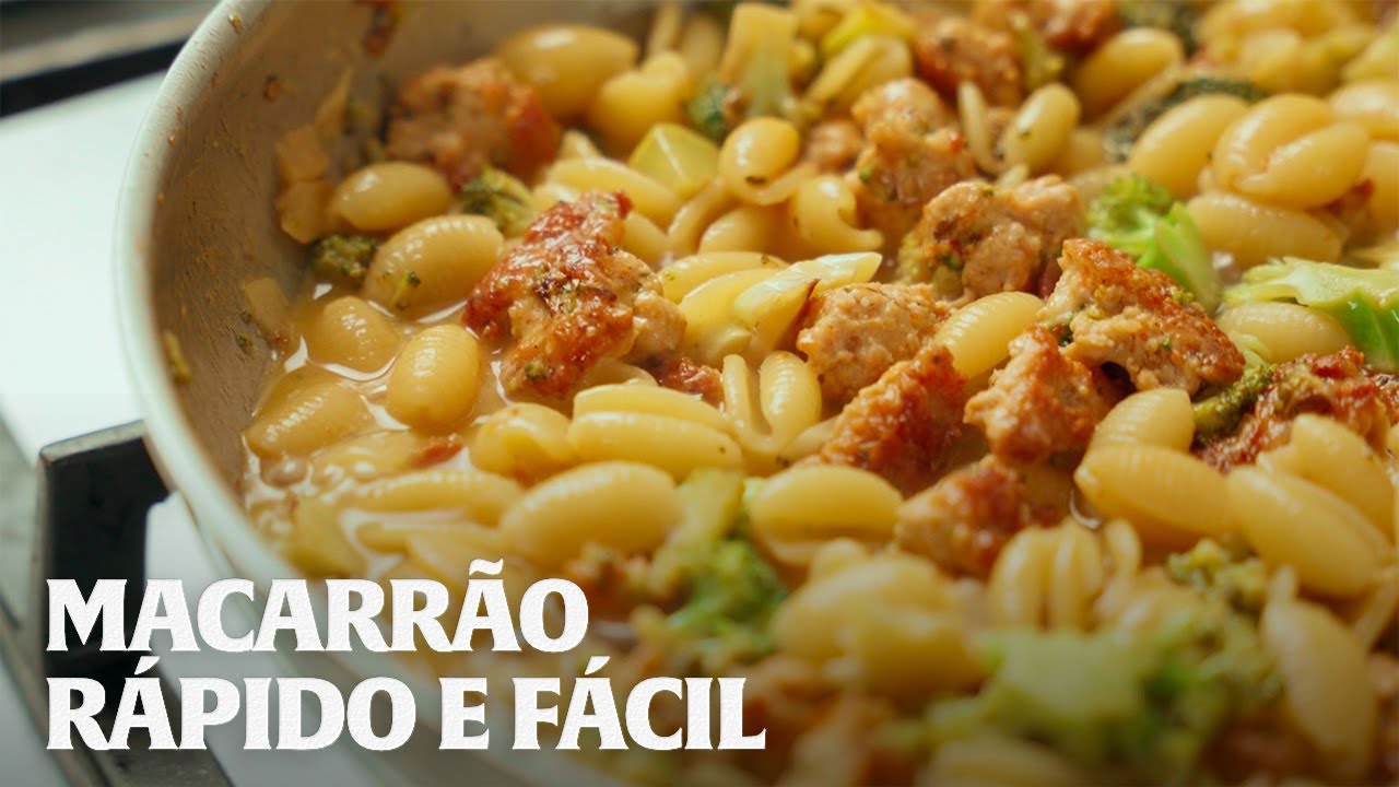 MACARRÃO COM  LINGUIÇA CASEIRA E ALICHE!