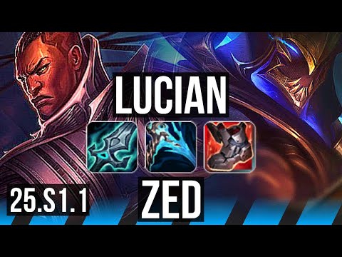 LUCIAN vs ZED (MID) | 6 solo kills, Legendary | NA Challenger | 25.S1.1