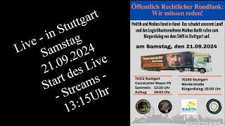 Aufzug und Bürgerdialog in Stuttgart zum Öffentlich Rechtlicher Rundfunk: Wir mü