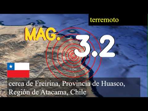 Terremoto de magnitud 3,2 sacudió cerca de Freirina, Provincia de Huasco, Región de Atacama, Chile