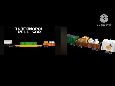 Freight train Cars The Kids Picture Show Old VS 3D