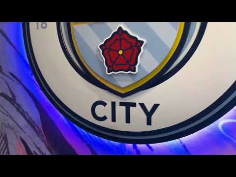Объёмная эмблема с LED подсветкой ФК "Манчестер Сити", FC Manchester City, 40х40 см, футбольный декор. - фото 1 - id-p1818895207