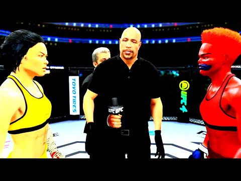 Bruce Lee woman vs. Red Huggy Wuggy - EA Sports UFC 4
