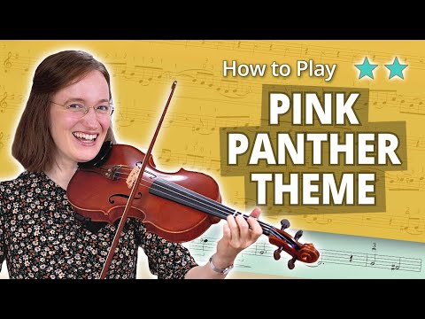 How to Play Pink Panther Theme | Intermediate Tutorial | Violin Sheet Music + Piano Accompaniment