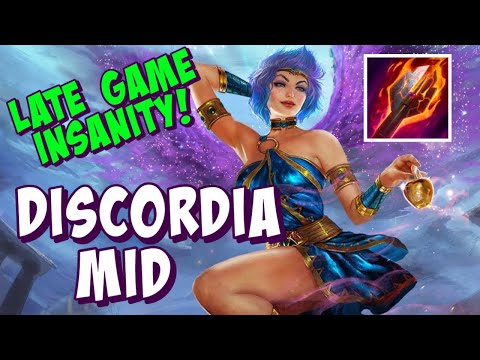 DISCORDIA MID GAMEPLAY SMITE SEASON 9 - CRAZY INTENSE LATE GAME!