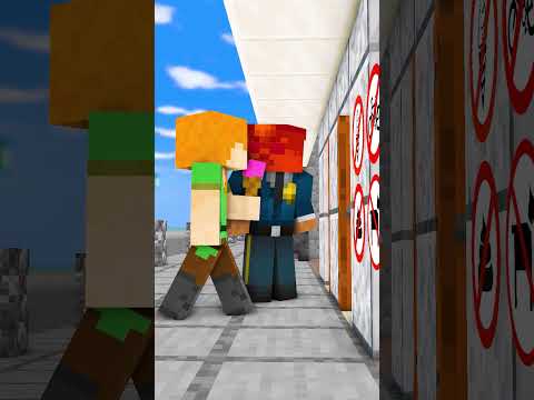 Alex & Steve Animation - Shop Ban Alex Despair - minecraft animation #shorts