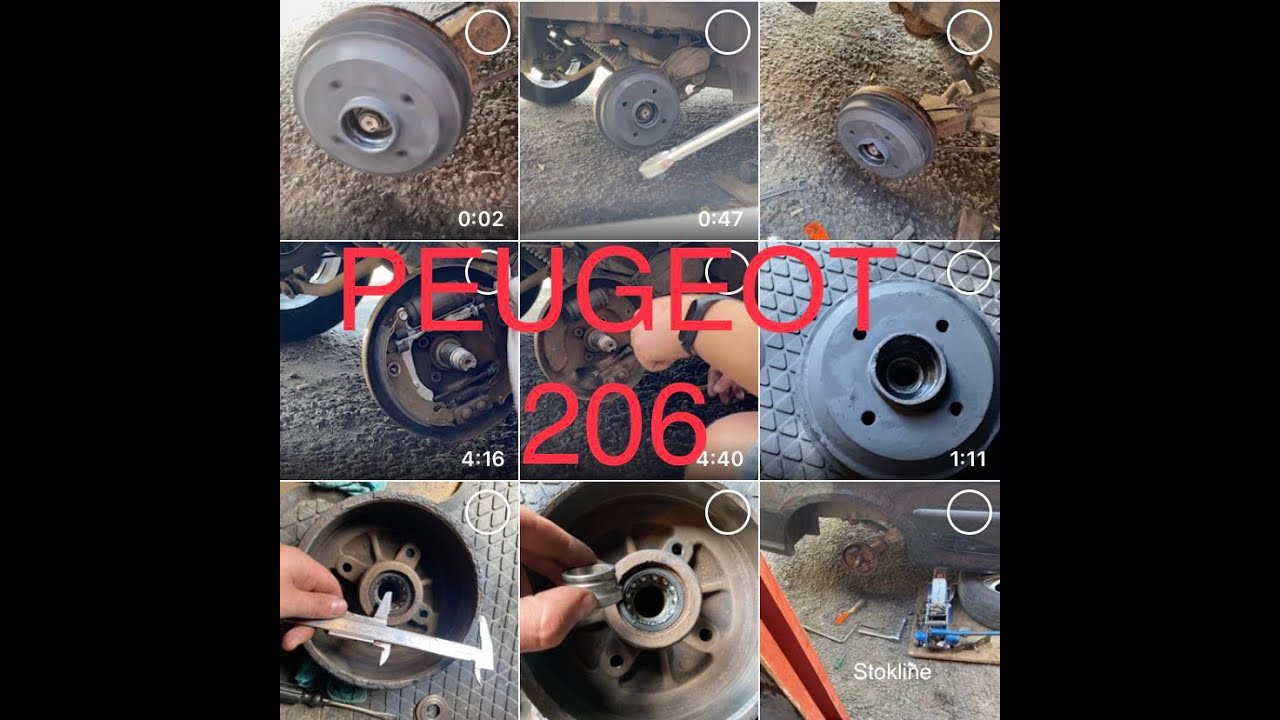 Как снять задний барабан Peugeot 206 - шаг за шагом