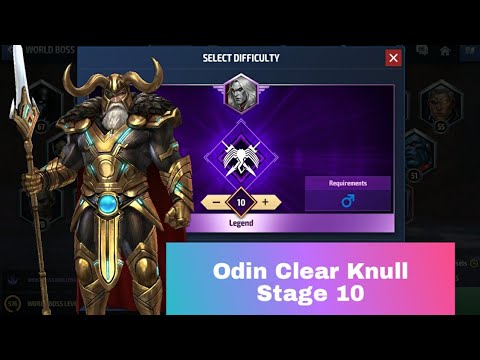 Knull Stage 10 Clear With Odin - Marvel Future Fight
