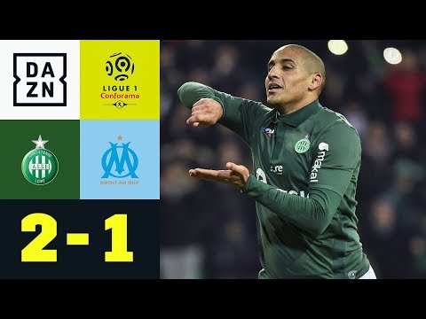 Wahbi Khazri schießt OM tiefer in die Krise: St. Etienne - Marseille 2:1 | Ligue 1 | DAZN Highlights