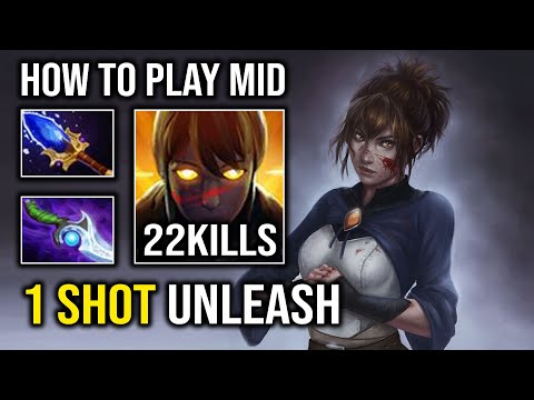 How to Carry Mid Marci in 7.33 with 1st Item Diffusal & 2nd Item Scepter Instant 1 Shot Dota 2