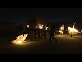 Winterlicht Parade in Oosterwold voor het eerst 's avonds