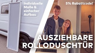AUSZIEHBARE ROLLO-DUSCHTÜR! Endlich auch in Deutschland! | Inkl. Rabattcode! | ROLdour Bespoke |