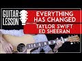 Everything Has Changed Guitar Tutorial - Taylor Swift Ed Sheeran Guitar Lesson 🎸  |Chords + Cover|