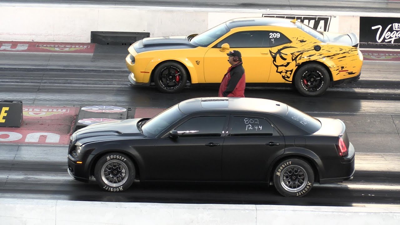 Chrysler 300 SRT Drags a Dodge Challenger Demon, Hilarious Absolute ...