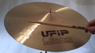 Video thumbnail for UFIP Class Medium Ride Cymbal 22" - 3200 grams by Drum Center of Portsmouth