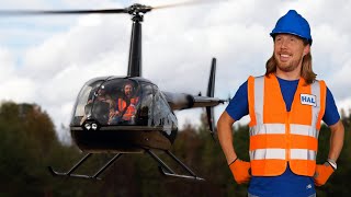 Helicopter for Kids | Handyman Hal works with Helicopter | Helicopter flight