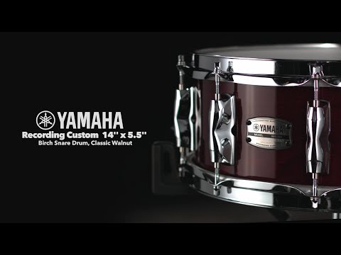 Yamaha Recording Custom 14 x 5.5'' Birch Snare Drum, Classic Walnut | Gear4music demo