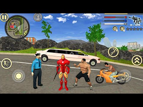 Iron Rope Hero Vice Town Simulator - Fun At Military Base in New Update - Android Gameplay